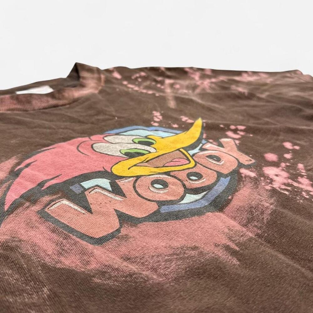 Y2K Woody Woodpecker Freeze AOP Graphic T-Shirt Brown Medium - Picture 3 of 6